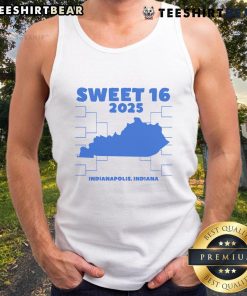 Alt Text: Stylish tank top featuring Awesome Indianapolis Indiana Sweet 16 2025 design, perfect for game day or casual wear.