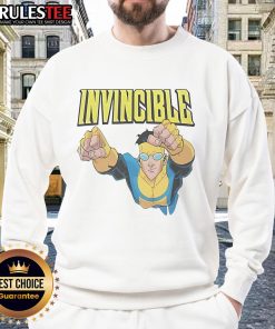 Awesome Invincible Mark Grayson sweatshirt featuring vibrant colors and a stylish design, perfect for comic fans.