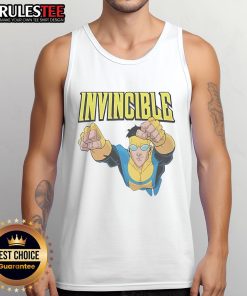 Awesome Invincible Mark Grayson tank top featuring vibrant graphics and a comfortable fit, perfect for fans of the series.