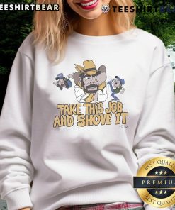 Awesome Johnny Paycheck Take This Job And Shove It sweatshirt featuring bold graphic design, perfect for fans of classic country music.