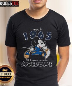 Awesome Mickey Disney T-Shirt, celebrating 60 years of Mickey since 1965, featuring a vibrant design and classic style.