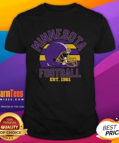 Awesome Minnesota Football Est 1961 Team Supporter T-Shirt featuring bold graphics and vibrant colors for fans.