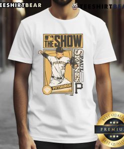 Awesome MLB The Show Pirates Paul Skenes T-Shirt featuring vibrant graphics and comfortable fit for fans.