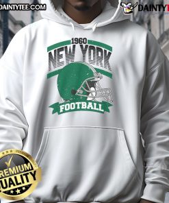 Awesome New York 1960 football team supporter hoodie featuring vintage design and team colors for true fans.