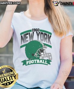 Awesome New York 1960 football team supporter ladies tee showcasing vintage style and team spirit.