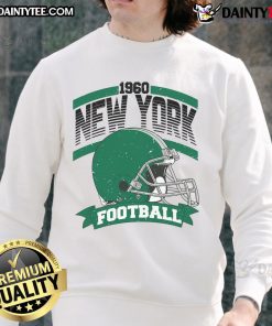 Vintage Awesome New York 1960 football team supporter sweatshirt in classic style, perfect for fans and collectors.