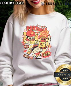 Awesome Portable Video Games Rad Retro Gamer Sweatshirt in vibrant colors, perfect for gaming enthusiasts and nostalgia lovers.