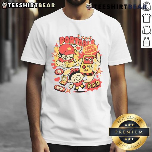 Alt Text: Awesome Portable Video Games Rad Retro Gamer T-Shirt featuring vibrant graphics and a nostalgic design for gaming enthusiasts.