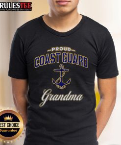 Awesome Proud Coast Guard Grandma T-Shirt featuring a bold design celebrating proud grandmothers of Coast Guard members.