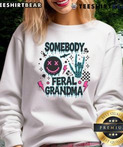 Feral Grandma Skeleton Cool Sweatshirt featuring a unique design, perfect for Halloween and casual wear.