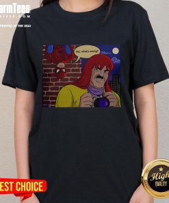 Awesome Spider-Man MJ What's Wrong Jameson's Disguise Ladies Tee showcasing vibrant graphic design and stylish fit.