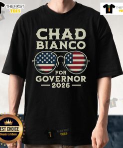 Awesome The Sheriff Chad Bianco For Governor 2026 T-Shirt featuring bold graphics and patriotic colors, perfect for supporters.