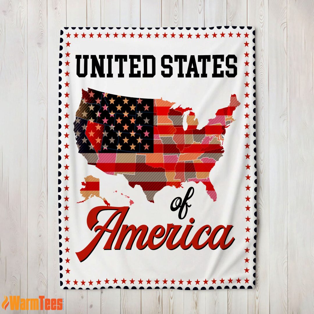 Awesome United States Of America Blanket Fleece Blanket Awesome United States Of America Blanket Fleece Blanket