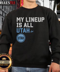 Alt Text: Awesome Utah Hockey Club My Lineup Sweatshirt in navy, showcasing team pride and comfort for hockey fans.