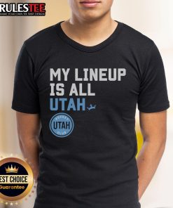 Awesome Utah Hockey Club My Lineup T-Shirt featuring a stylish design for hockey fans and players, perfect for game day.