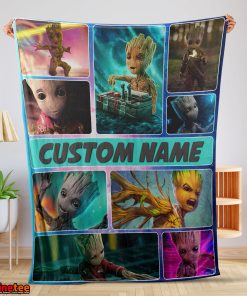 Baby Groot Guardians Of The Galaxy Blanket Fleece Customized Blanket
