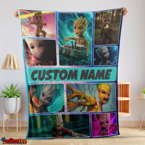 Baby Groot Guardians Of The Galaxy Blanket Fleece Customized Blanket