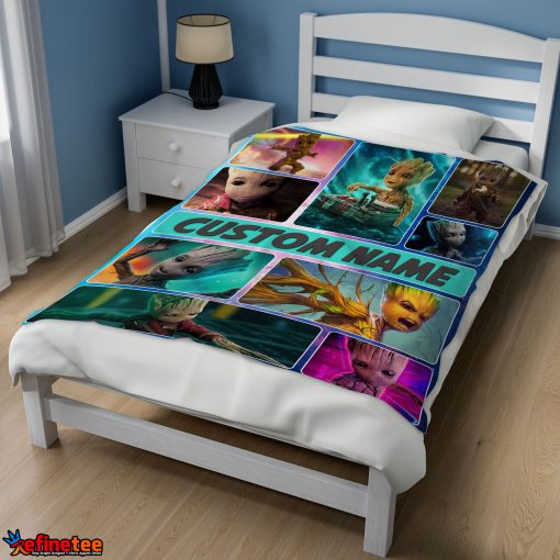 Baby Groot Guardians Of The Galaxy Blanket Fleece Customized Blanket
