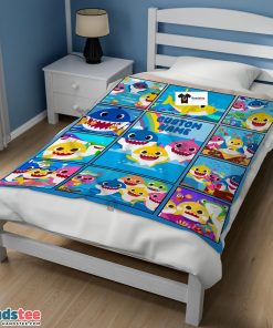 Baby Shark Family & Friends Collage Blanket Fleece Customized Blanket