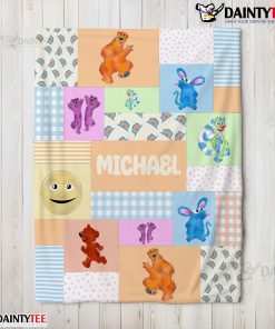 Bear In The Big Blue House Characters Patchwork Blanket Fleece Customized Blanket