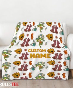 Bear In The Big Blue House Cute Character Blanket Fleece Customized Blanket