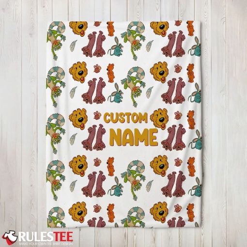 Bear In The Big Blue House Cute Character Blanket Fleece Customized Blanket