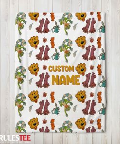 Bear In The Big Blue House Cute Character Blanket Fleece Customized Blanket