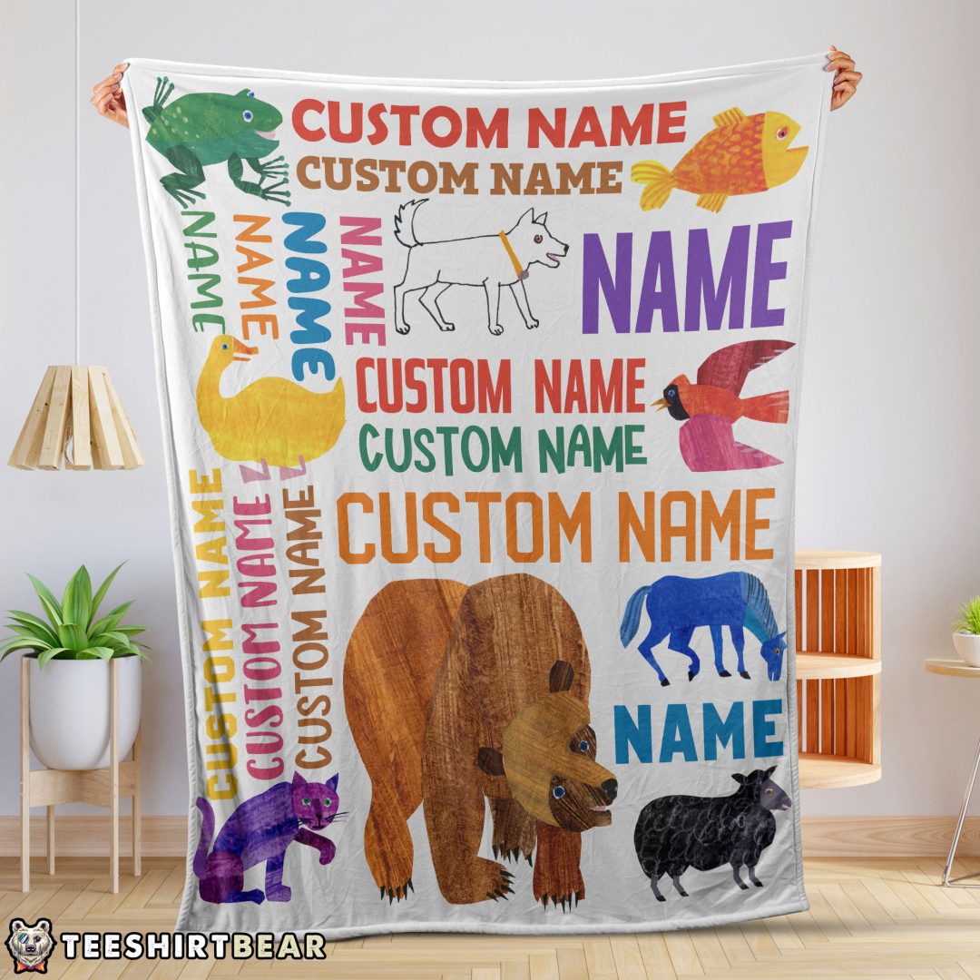 Brown Bear  What Do You See Gift Blanket Fleece Customized Blanket Brown Bear What Do You See Gift Blanket Fleece Customized Blanket