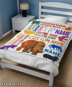 Brown Bear What Do You See Gift Blanket Fleece Customized Blanket
