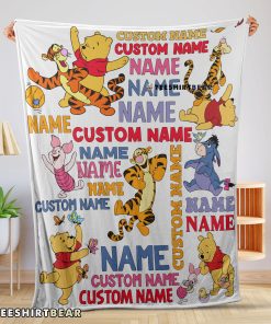 Cartoon Disney Winnie The Pooh With Friends Blanket Fleece Customized Blanket