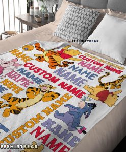 Cartoon Disney Winnie The Pooh With Friends Blanket Fleece Customized Blanket