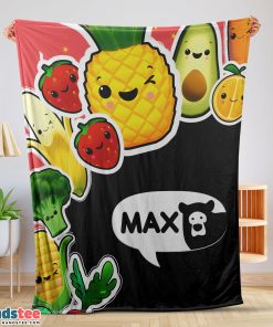 Cartoon Hey Bear Fruit Quilt Velveteen Cute Blanket Fleece Customized Blanket