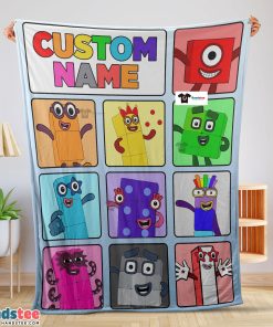Cartoon Numberblocks Characters Blanket Fleece Customized Blanket