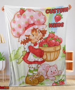 Cartoon Strawberry Shortcake Customize Blanket