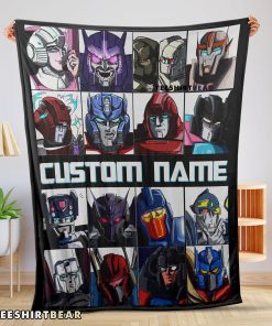 Cartoon Transformers Characters Blanket Fleece Customized Blanket