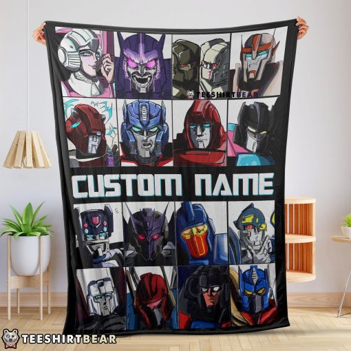 Cartoon Transformers Characters Blanket Fleece Customized Blanket