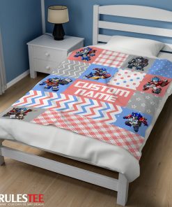 Chibi Optimus Prime Transformers Pattern Blanket Fleece Customized Blanket