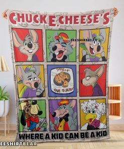 Chuck E. Cheese’s Where A Kid Can Be A Kid Blanket Fleece Customized Blanket