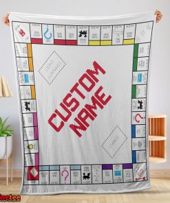 Classic Monopoly Board Game Blanket Fleece Customized Blanket