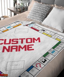 Classic Monopoly Board Game Blanket Fleece Customized Blanket