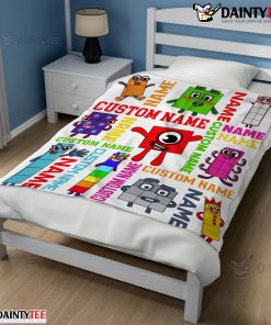 Colorful Number Blocks Blanket Fleece Customized Blanket