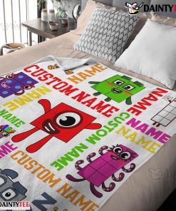 Colorful Number Blocks Blanket Fleece Customized Blanket