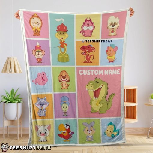 Cute Chibi Animals Blanket Fleece Customized Blanket