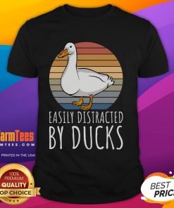 Alt Text: Cute Duck Easily Distracted By Ducks T-Shirt featuring a playful duck graphic, perfect for animal lovers and casual wear.