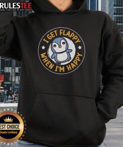Alt Text: Cute 'I Get Flappy When I'm Happy' hoodie featuring a playful design, perfect for cheerful casual wear.