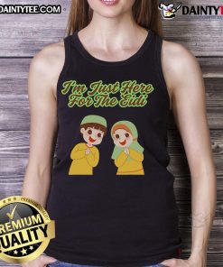 Cute 'I'm Just Here for the Eidi' tank top, perfect for Eid celebrations and festive gatherings.