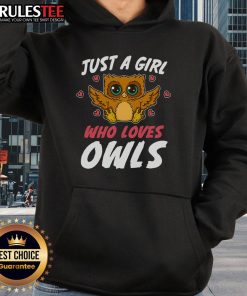 Cute just a girl who loves owls hoodie, perfect for nature lovers and bird enthusiasts.