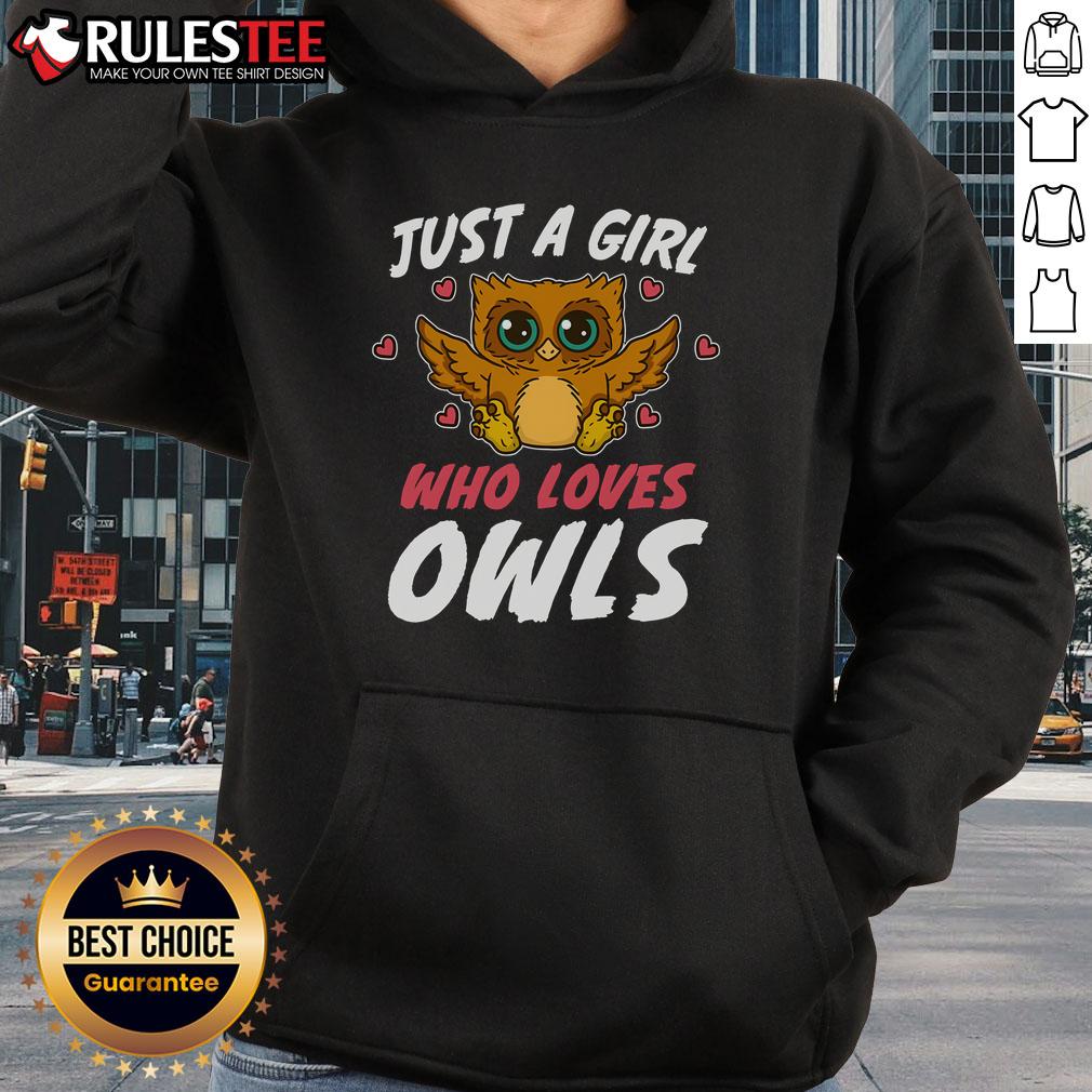 Cute Just A Girl Who Loves Owls Bird Nature Lover Hoodie Cute just a girl who loves owls hoodie, perfect for nature lovers and bird enthusiasts.