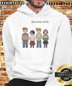 Alt Text: Cute Sex Bob-Omb hoodie designed by Skycaelo, featuring vibrant graphics inspired by Scott Pilgrim.