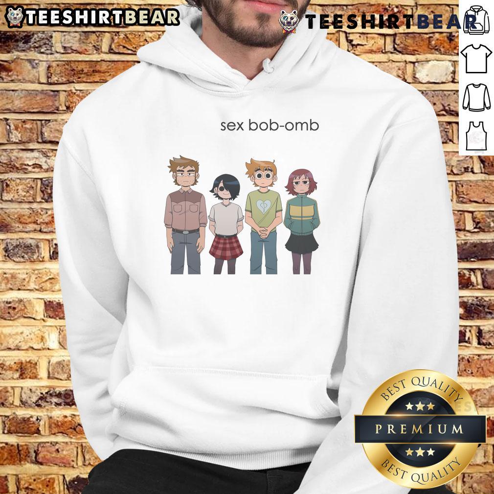 Cute Sex Bob Omb Skycaelo Scott Pilgrim Hoodie Alt Text: Cute Sex Bob-Omb hoodie designed by Skycaelo, featuring vibrant graphics inspired by Scott Pilgrim.
